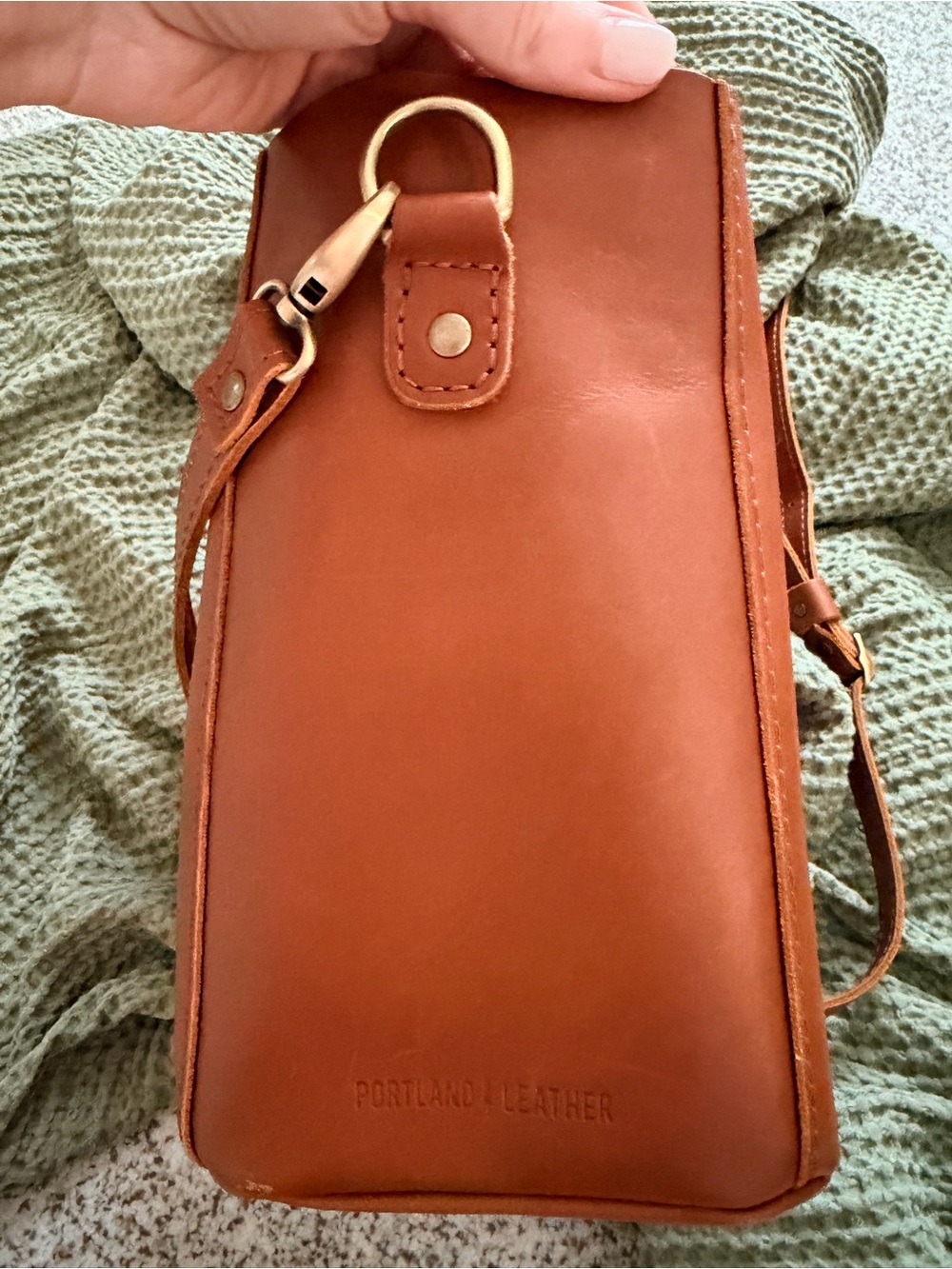 Portland Leather Butterfly Bucket Bag - Honey - Picture 8 of 8